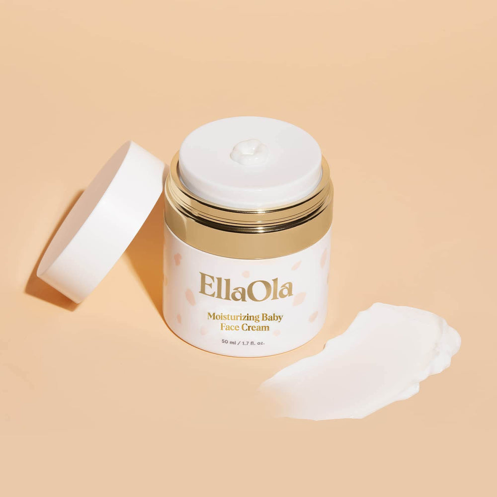 ELLAOLA ingredients grape seed oil and shea butter nourish dry baby skin