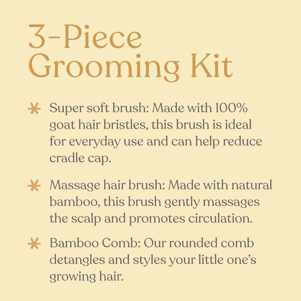 ELLAOLA massage hair brush featuring natural bamboo for relaxing scalp massage.