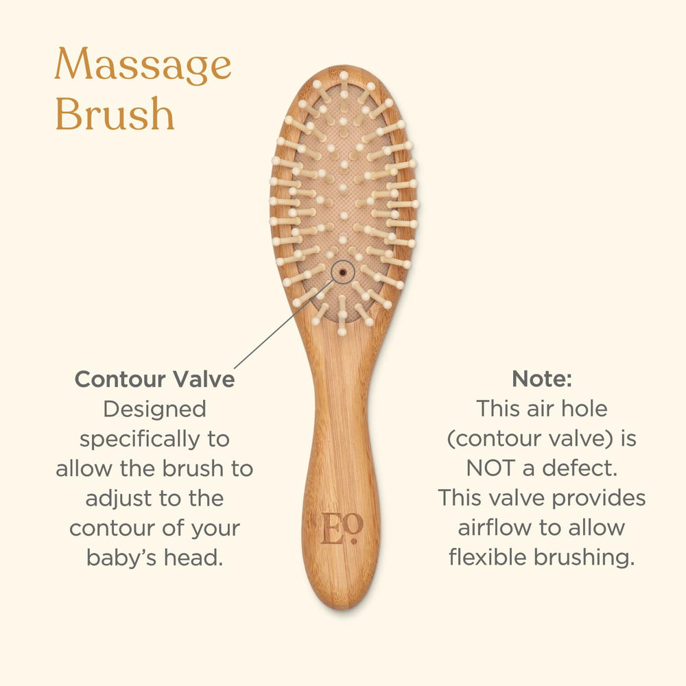 ELLAOLA brush set packaging shown as a practical baby registry gift.