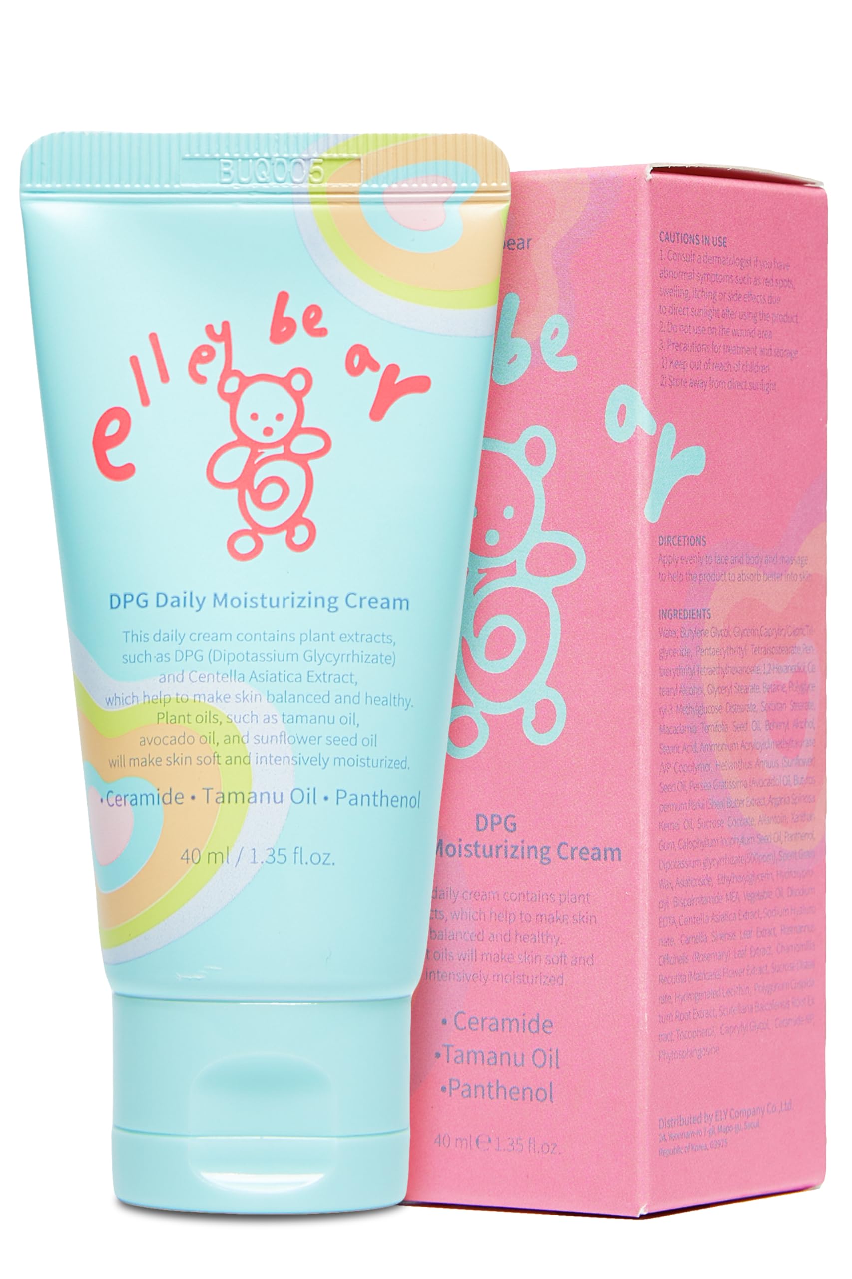 Elleybear daily baby moisturizing cream bottle highlights gentle hydration for sensitive baby skin