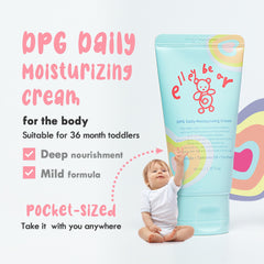 Elleybear daily baby moisturizing cream texture shows a non-sticky, creamy finish