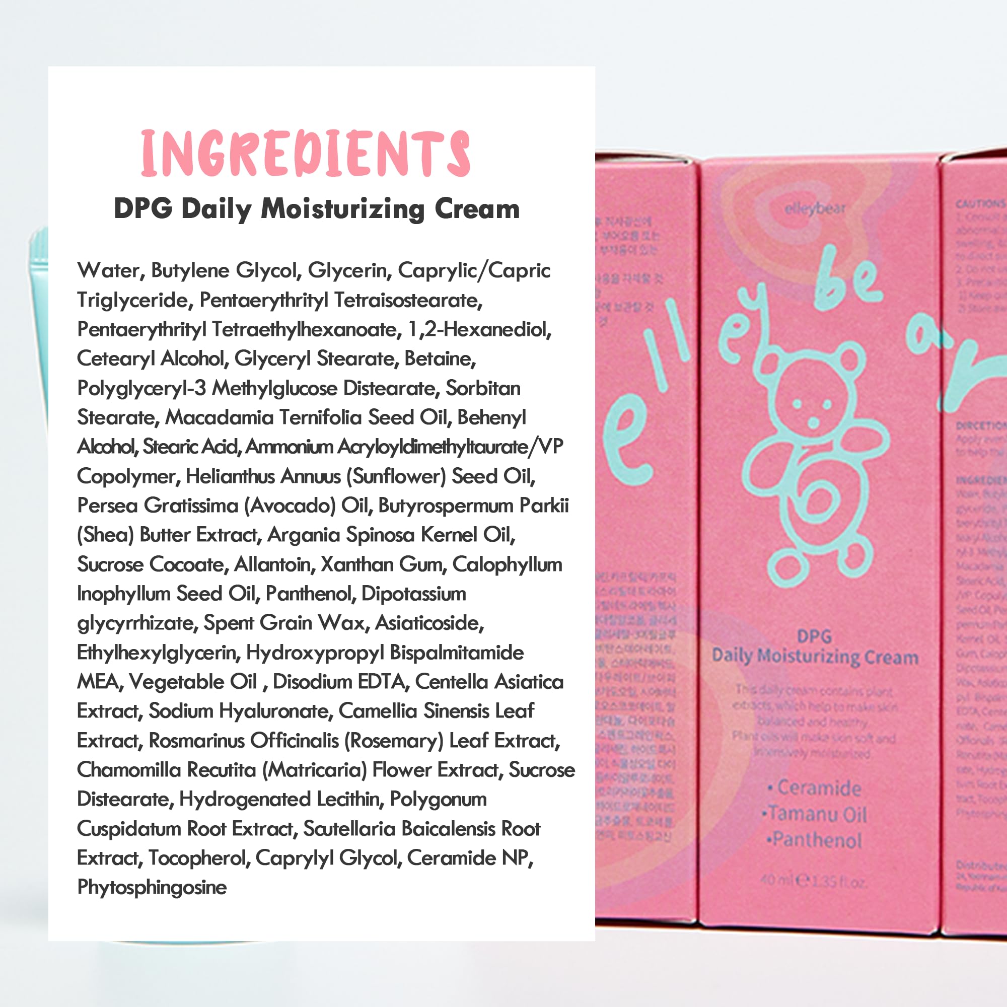 Elleybear travel-size daily cream image showcases compact hydration on-the-go