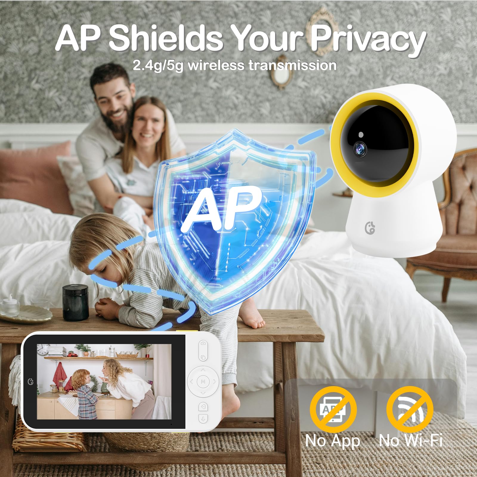 Ellie Baby Pro 1000ft range coverage through multi-story home.