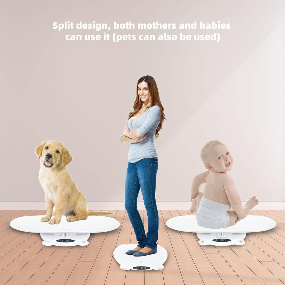 Ellie Digital Baby Scale LED display lit for quick night readings.