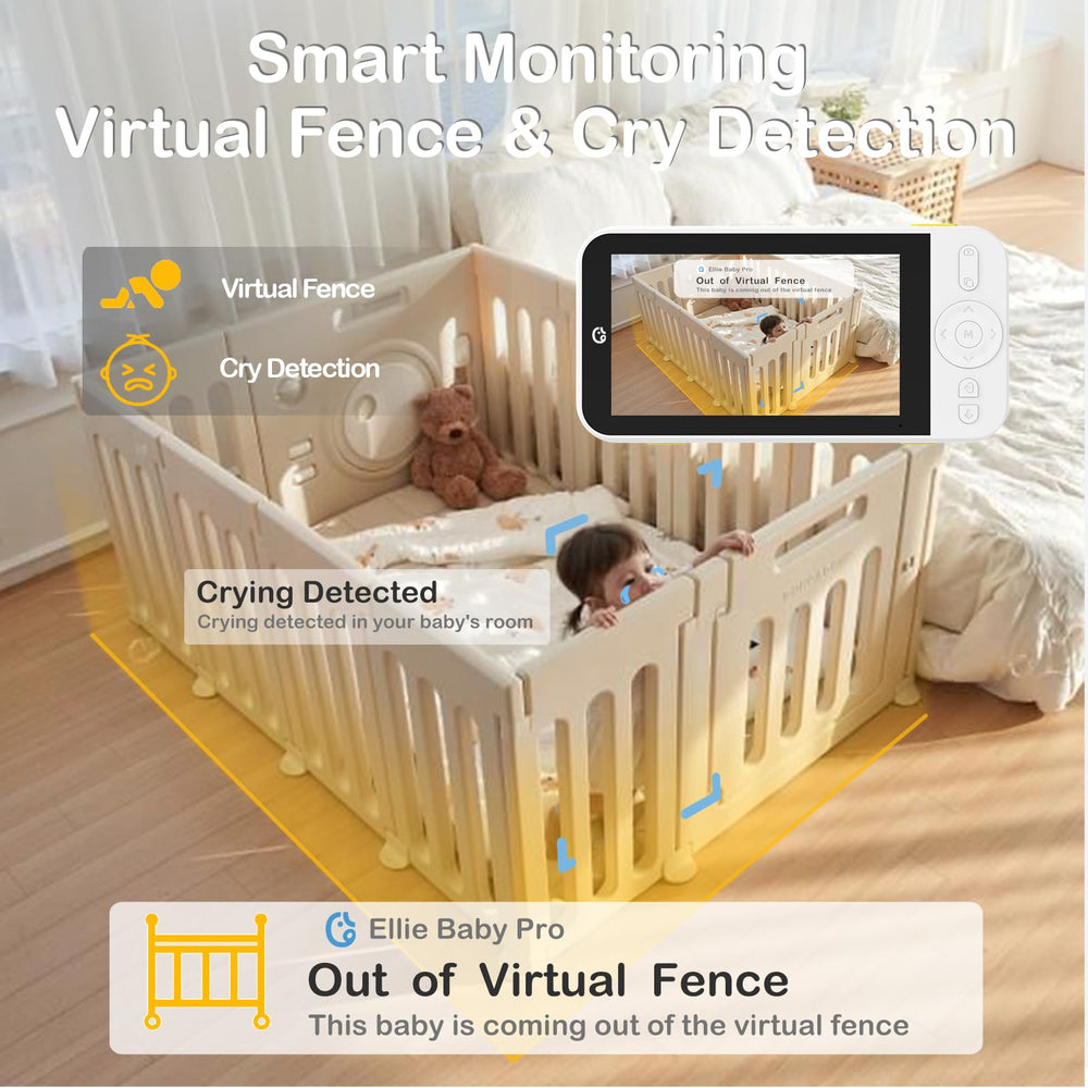 Ellie Pro Baby Monitor two-way talk facilitates soothing communication with baby.