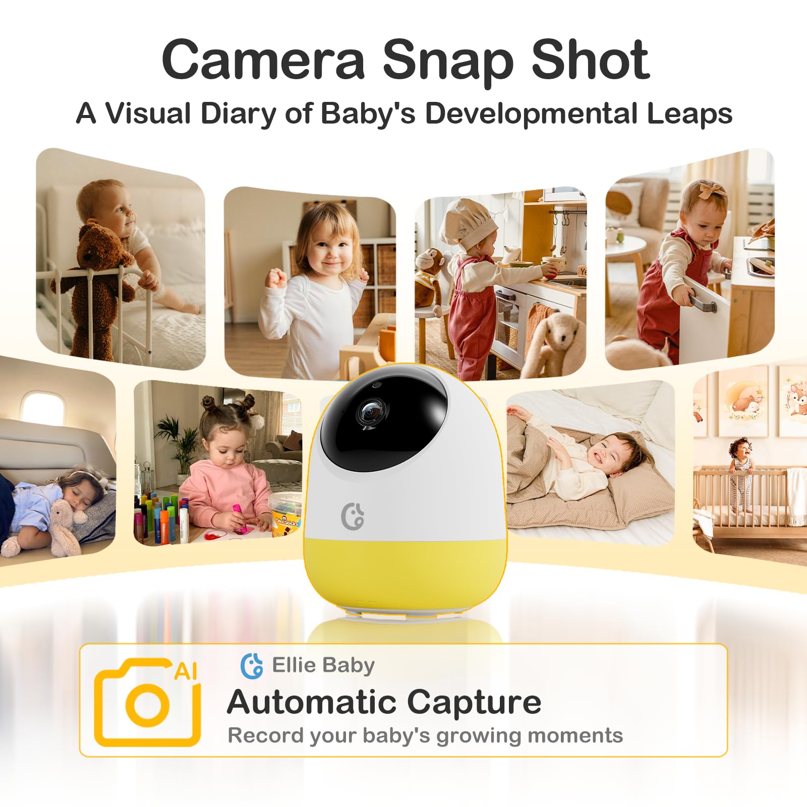 Ellie Pro Baby Monitor 6000mAh battery with long-lasting performance.