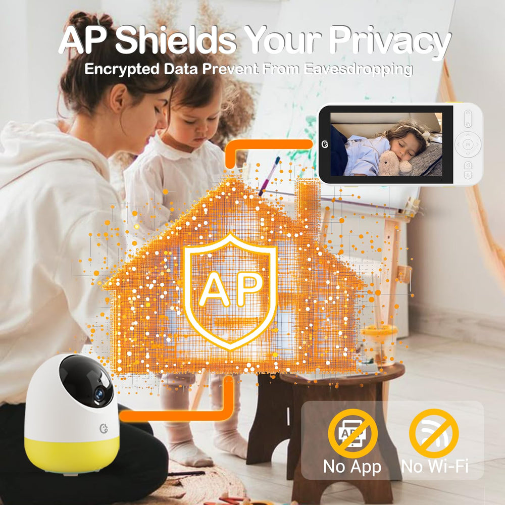 Ellie Pro Baby Monitor no wifi provides private, interruption-free monitoring.