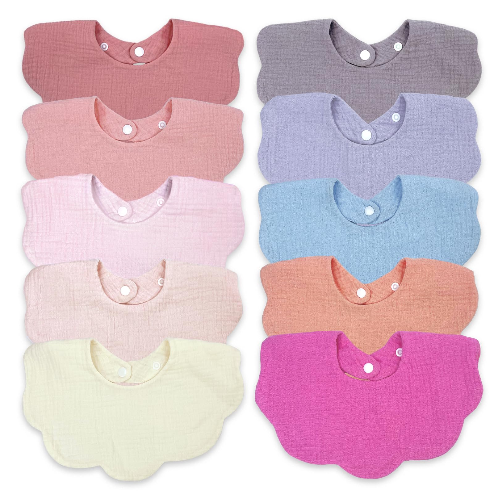 EllieHouse baby bib muslin closeup highlights soft fabric and breathable comfort for delicate skin.