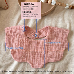 EllieHouse baby bib snap-buttons demonstrates secure adjustable-fit for growing babies.