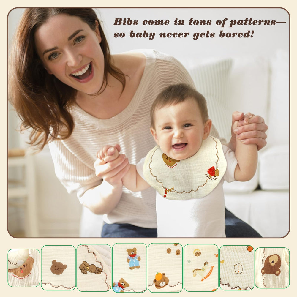 EllieHouse camel-color bibs focus on versatile style for both boys and girls.