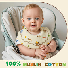 EllieHouse drool-teething absorbent bibs demonstrate quick-dry cotton performance.