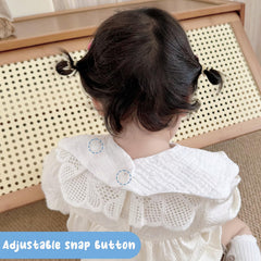 EllieHouse pure white bibs with minimalist unisex design.