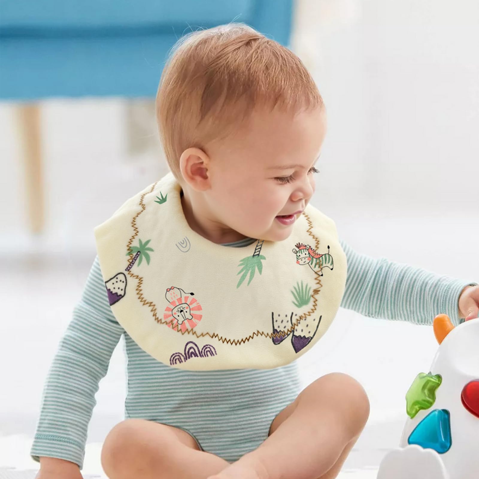 EllieHouse bibs air-dry to maintain softness and reduce dryer shrinkage.