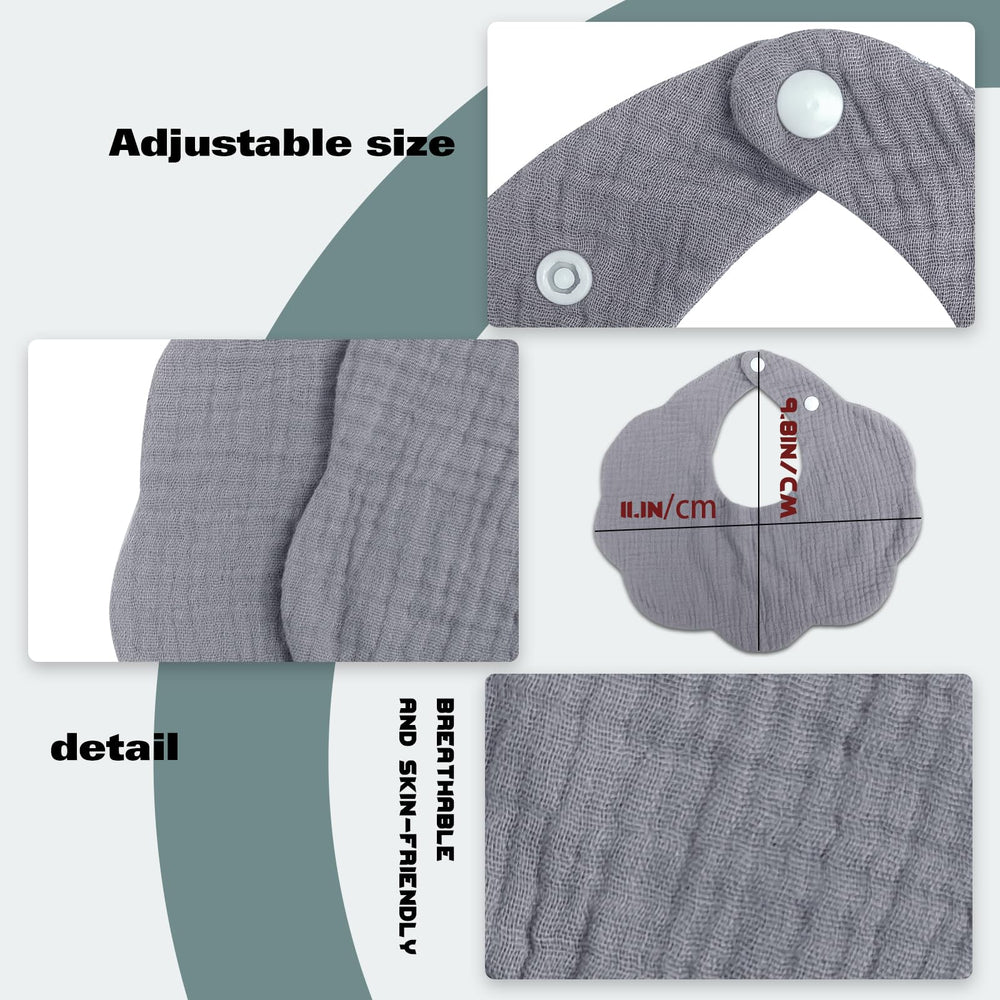 EllieHouse drool-teething bib with adjustable fit for growing babies.