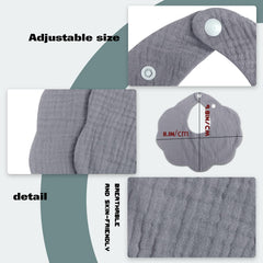 EllieHouse drool-teething bib with adjustable fit for growing babies.