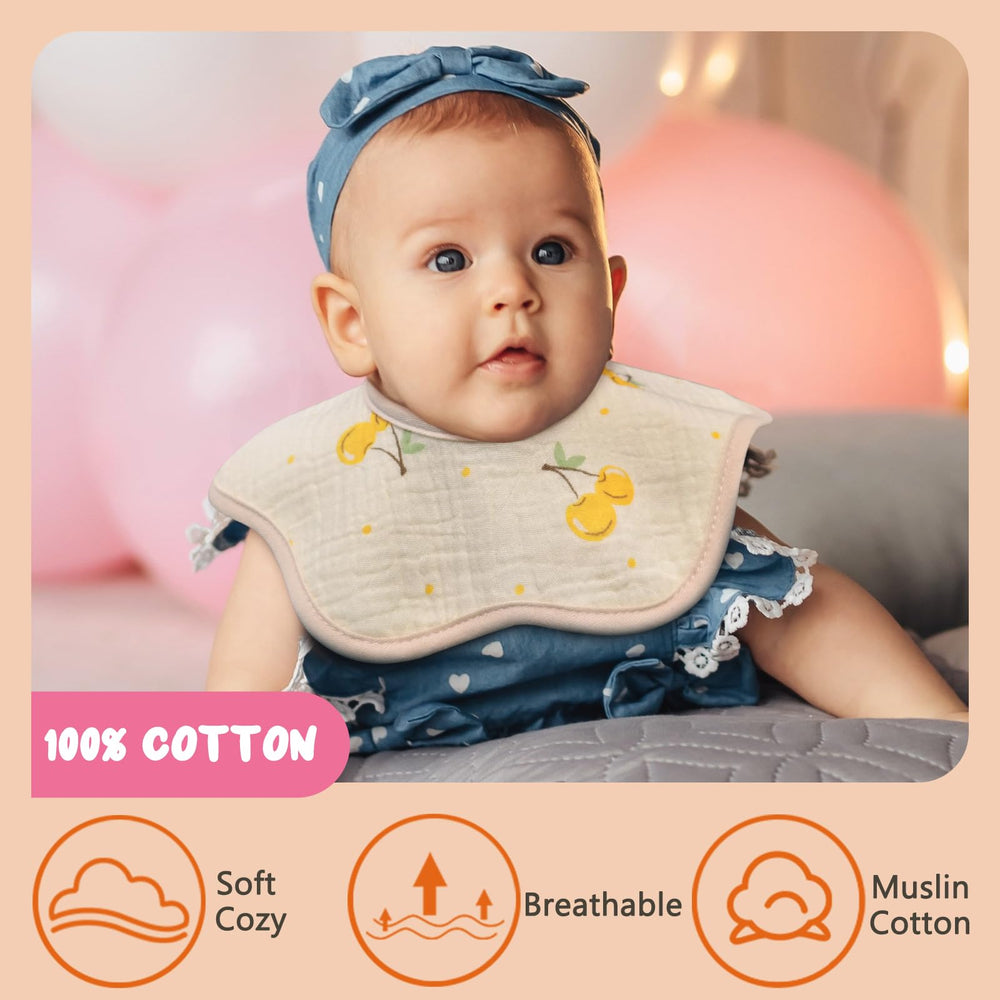 EllieHouse muslin bibs four-layer soft fabric gentle on skin