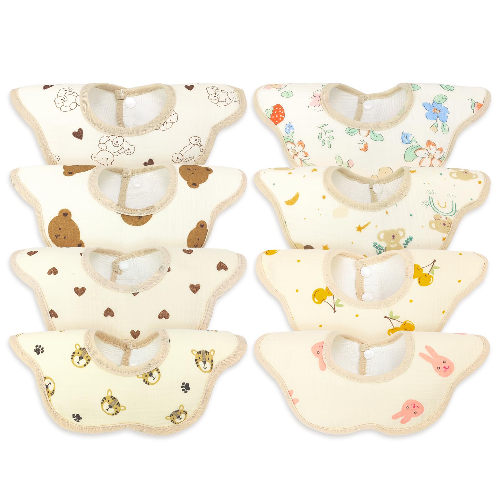 EllieHouse Primrose bibs multi-color design helps manage drool and spills