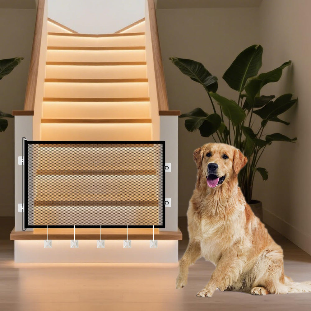 ELOEGO 2-pack retractable pet gate doorway setup for quick tool-free installation