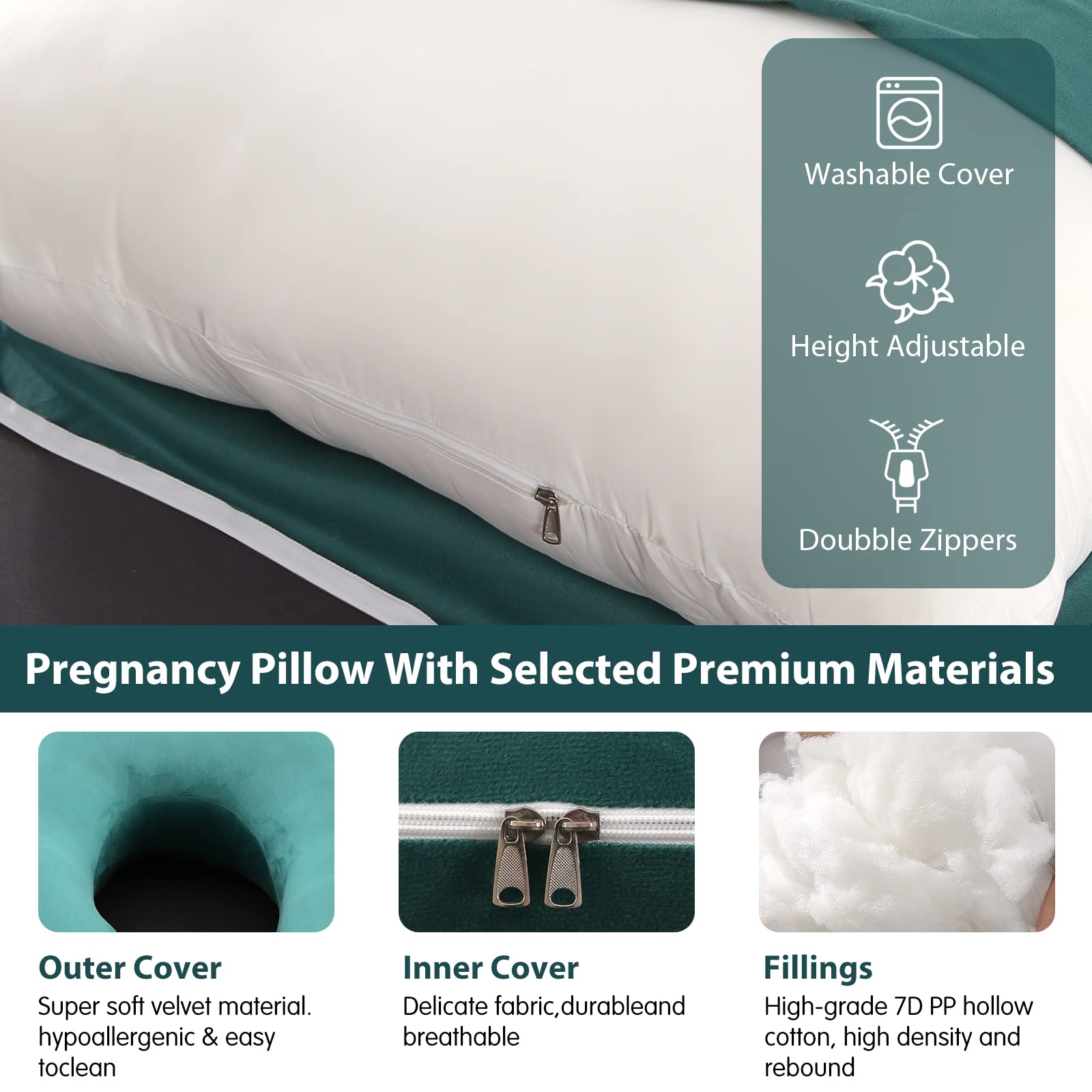 Elover pillow promotes neutral spine alignment for rest.