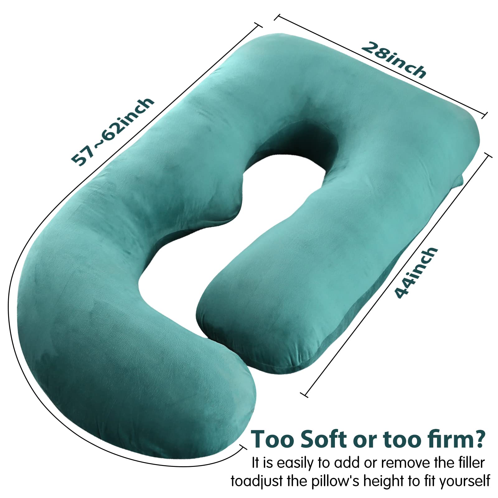 Elover ergonomic U-shape design provides targeted full-body support.