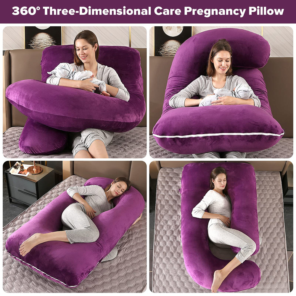 Elover pillow dimensions 57x28x8 inches illustrating full-body support.