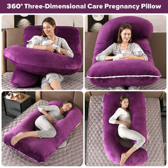 Elover pillow dimensions 57x28x8 inches illustrating full-body support.