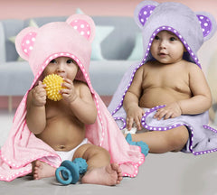 ELSVIN hooded baby towel pink—gentle drying for delicate skin