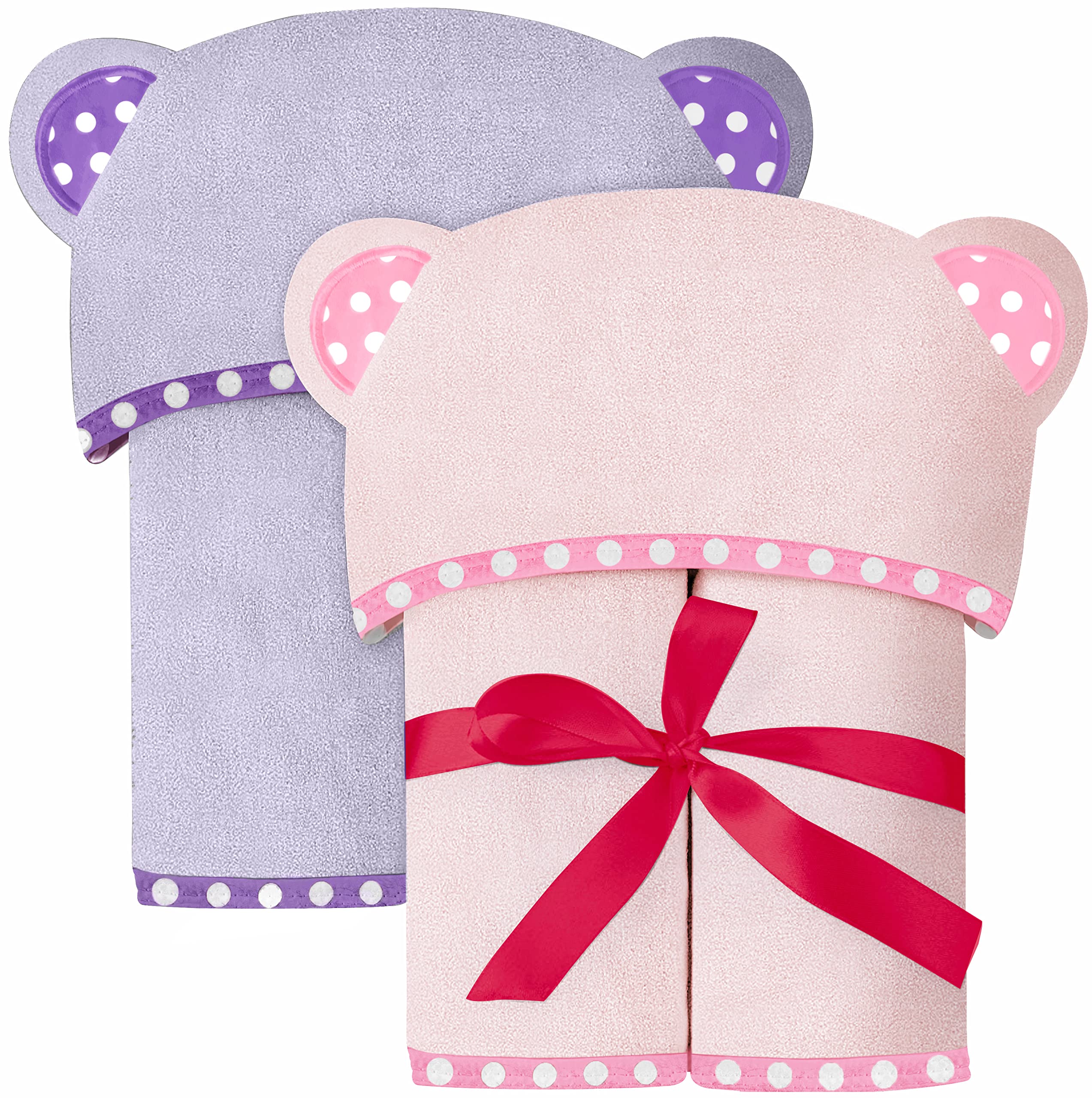 ELSVIN hooded baby towel purple—cozy warmth after bath
