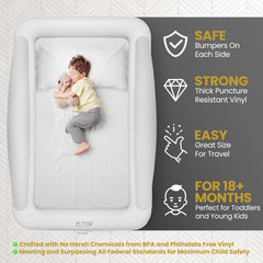ELTOW toddler bed with safety bumper prevents rolling off