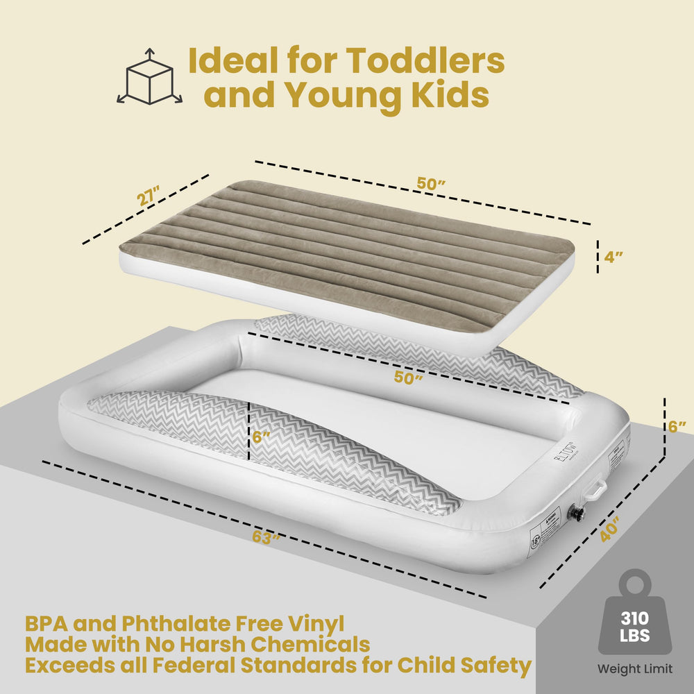 ELTOW safety bumpers shield toddlers from rolling off during naps.