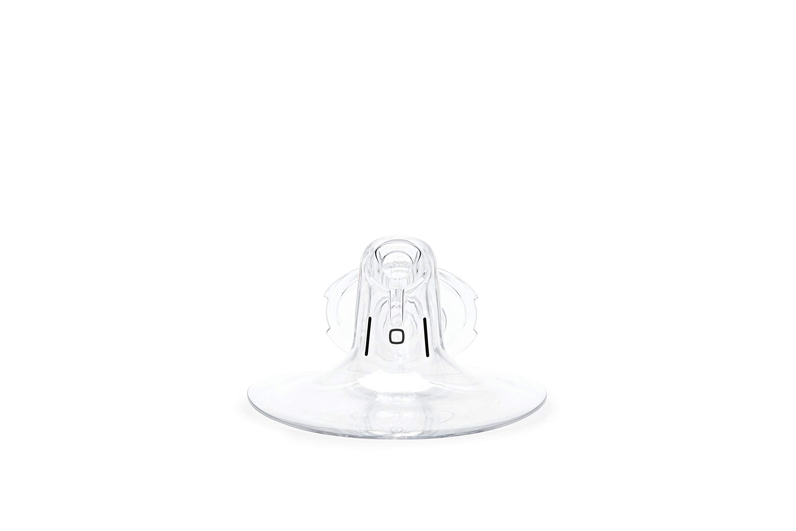 Elvie 28mm shield with fit-system close-up for correct alignment and comfort