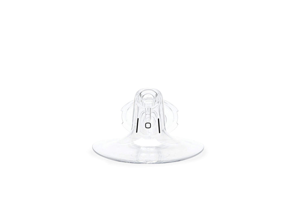 Elvie 28mm shield with fit-system close-up for correct alignment and comfort