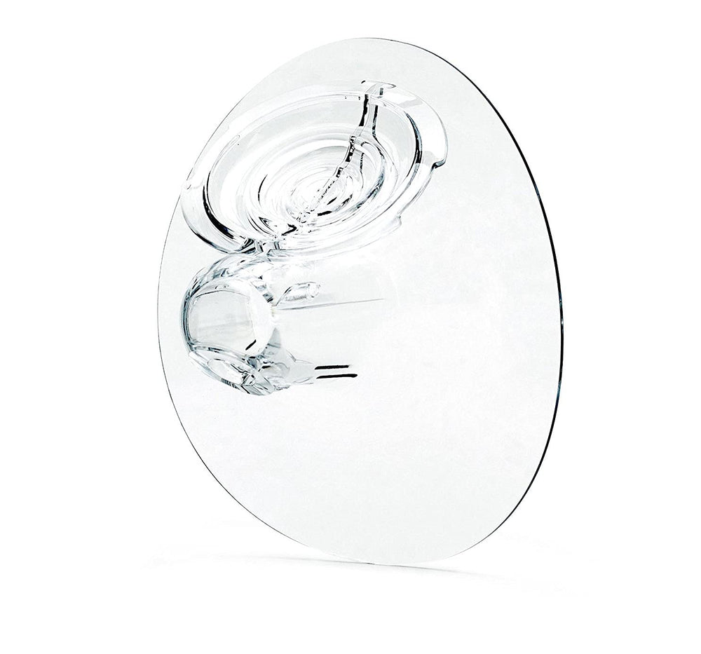 Elvie breast shield 28mm close-up shows comfortable nipple fit for better suction