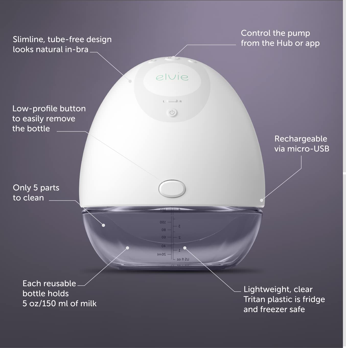 Elvie Pump portable-design lets you carry and use it without disrupting your routine
