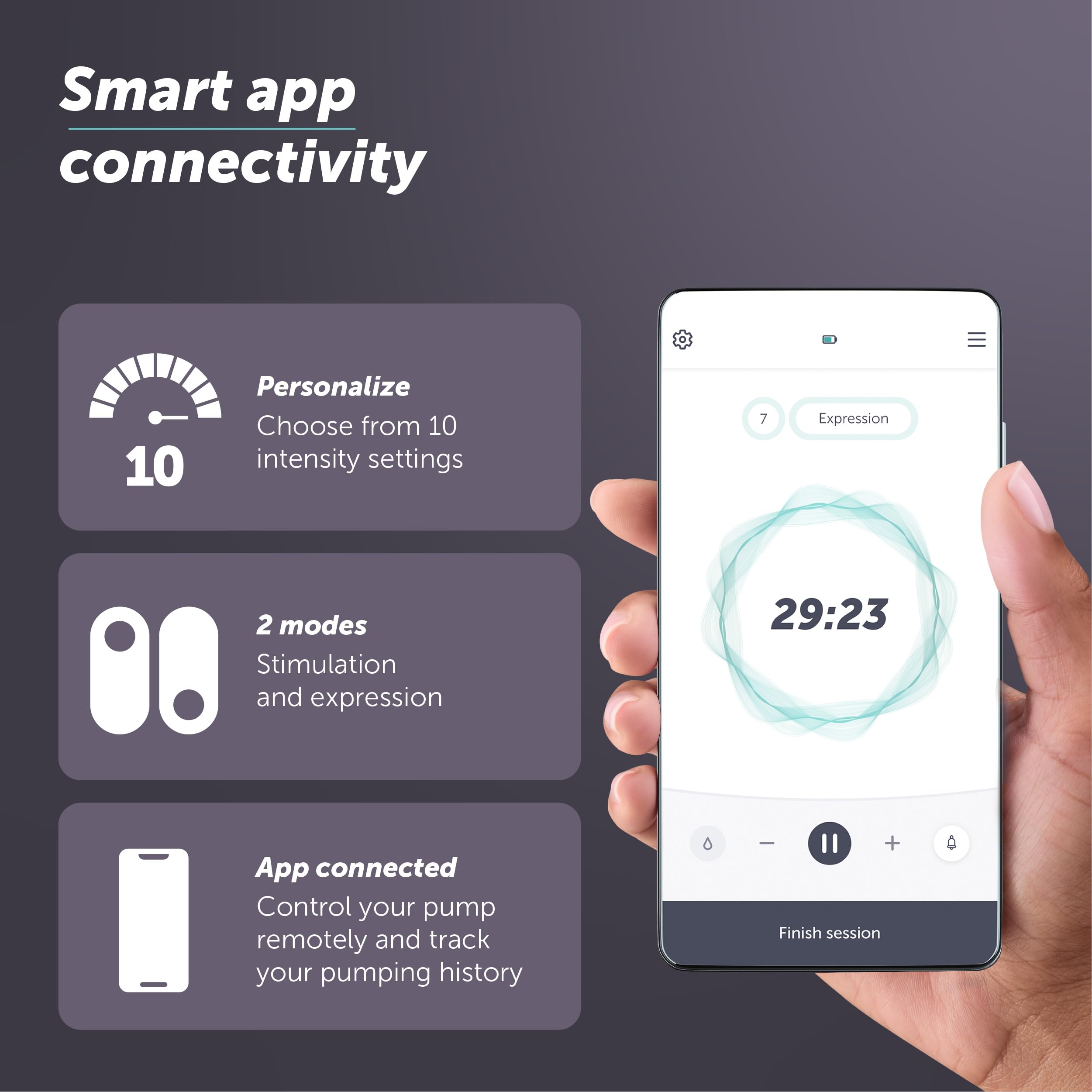 Elvie Stride 2 hands-free wearable design keeps you mobile during feeding or work.