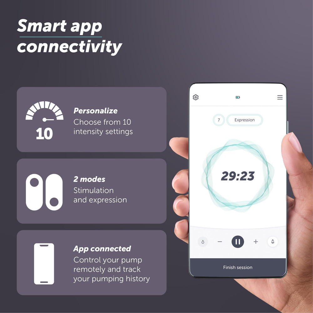 Elvie Stride 2 hands-free wearable design keeps you mobile during feeding or work.