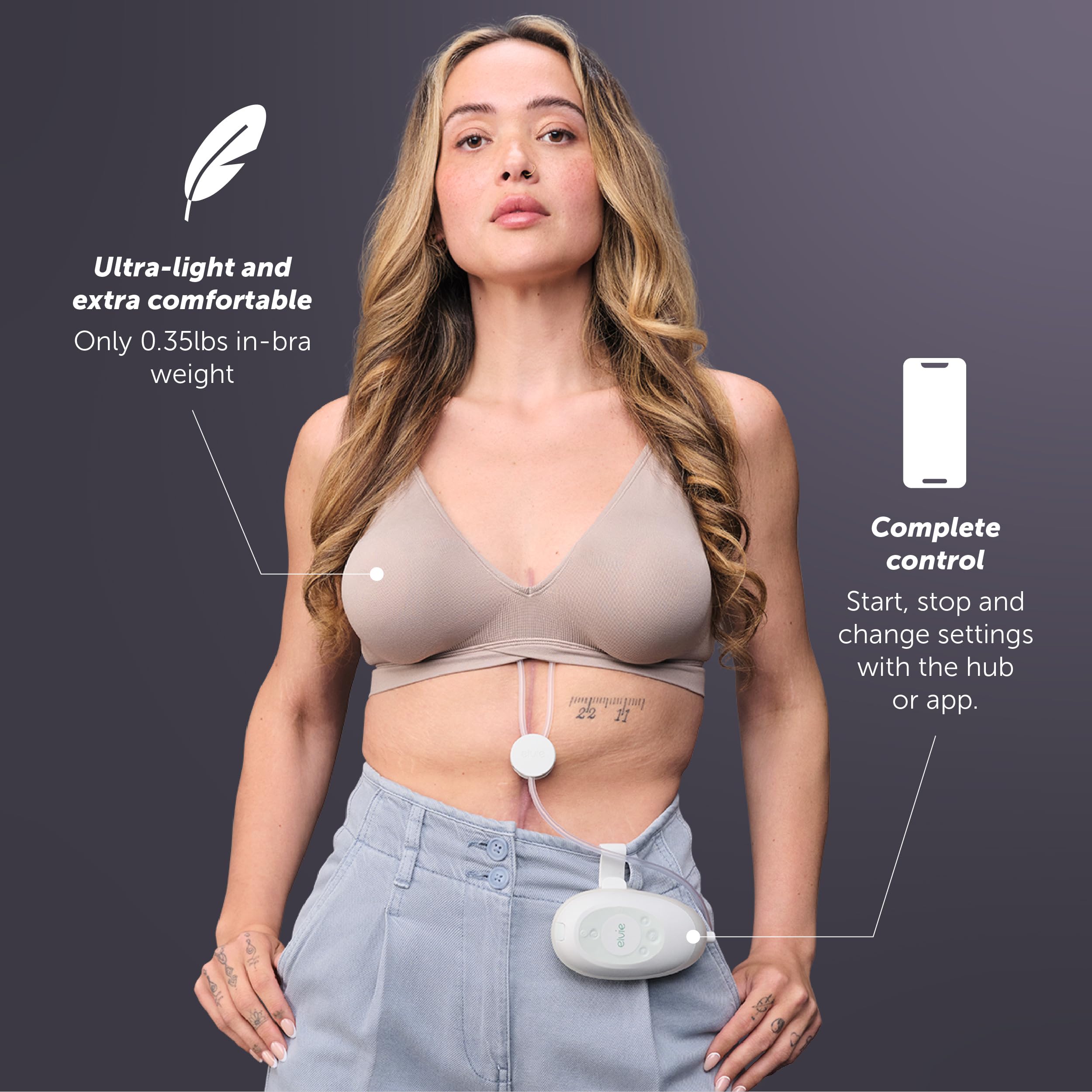 Elvie Stride 2 ultra-quiet operation supports discreet sessions at home or on the go.