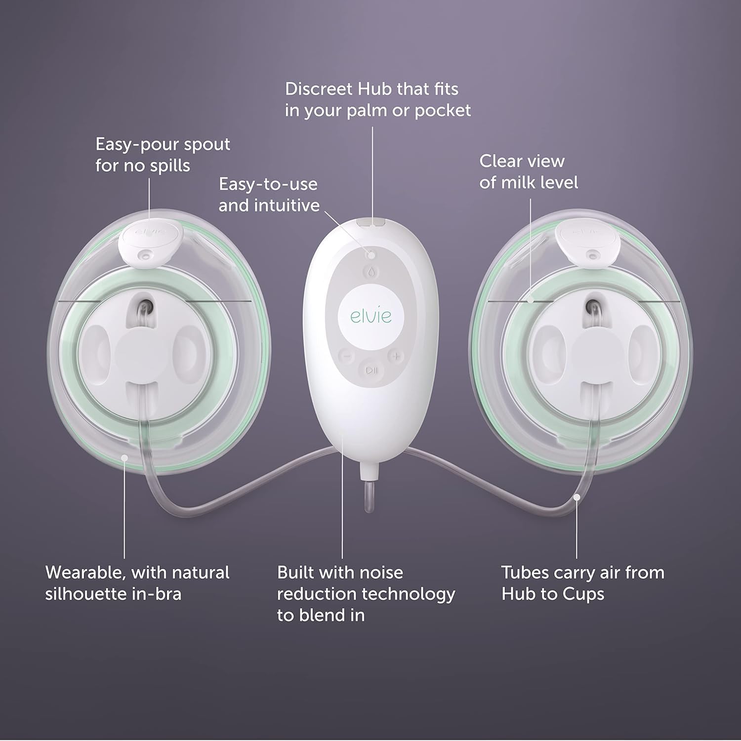 Elvie Stride 24mm shields providing secure, comfortable fit.