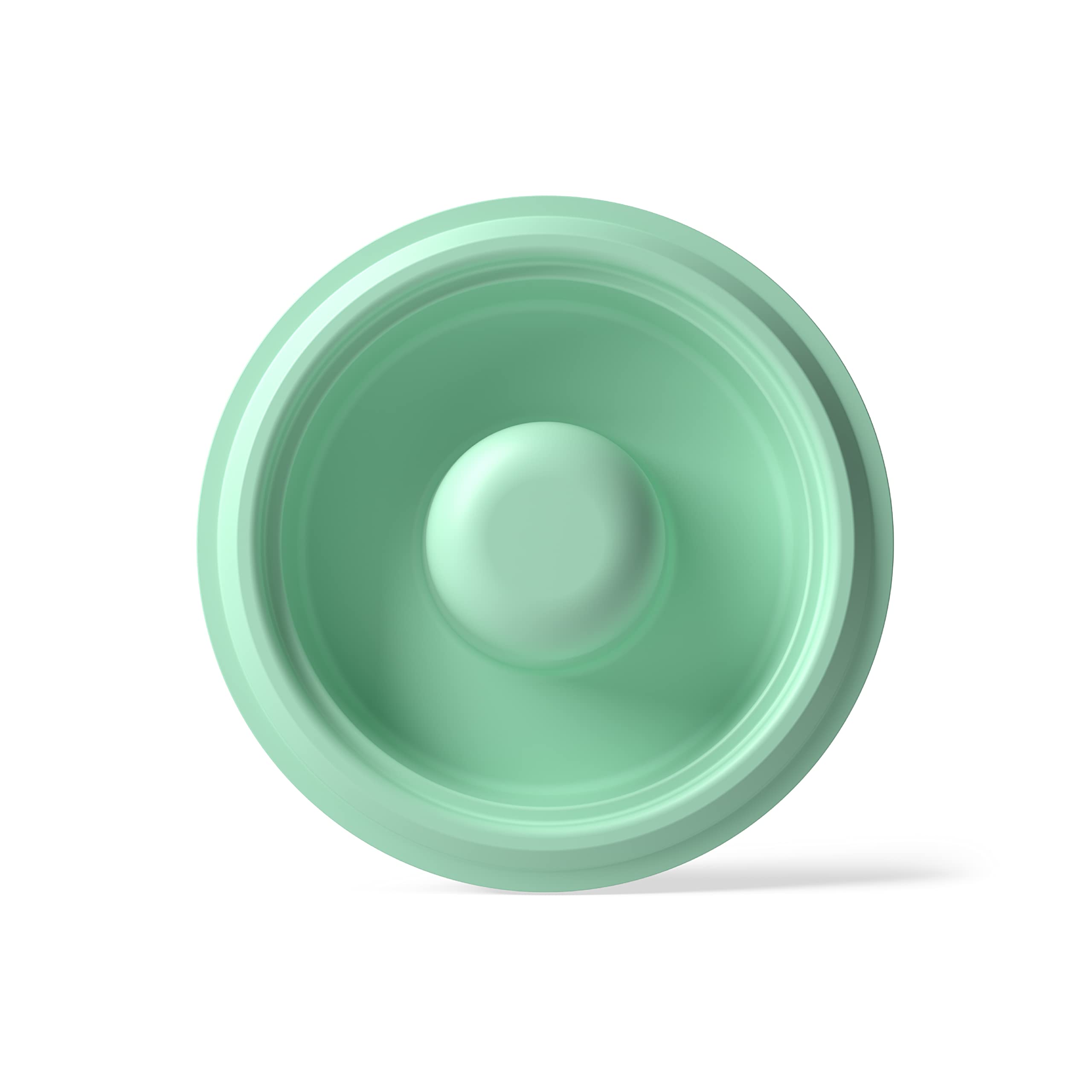 Elvie Stride diaphragm 2-pack closeup demonstrates food-grade silicone for safe pumping.