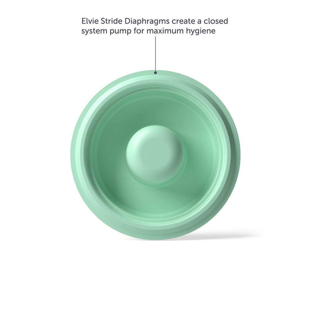 Elvie Stride diaphragm silicone material highlights durability and easy cleaning.