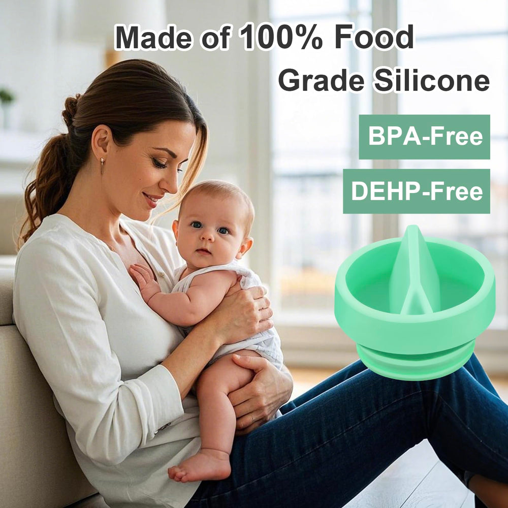 Elvie Stride duckbill valve silicone close-up highlighting BPA-free material for safe use