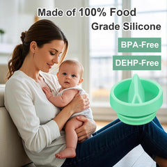 Elvie Stride duckbill valve silicone close-up highlighting BPA-free material for safe use