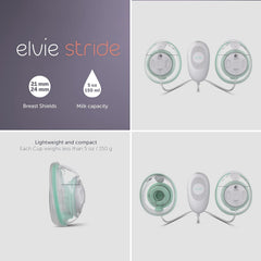 Elvie Stride lightweight cups for comfortable in-bra pumping.
