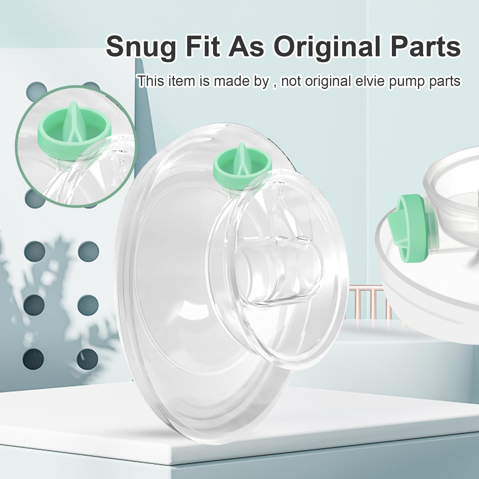 Elvie Stride six-pack valves neatly arranged for quick swaps