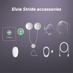 Elvie Stride valves on a rack show dishwasher-safe cleaning convenience.