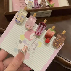 ELVRLA Icecream hairclips five styles showcases versatile options for quick, cute summer looks.