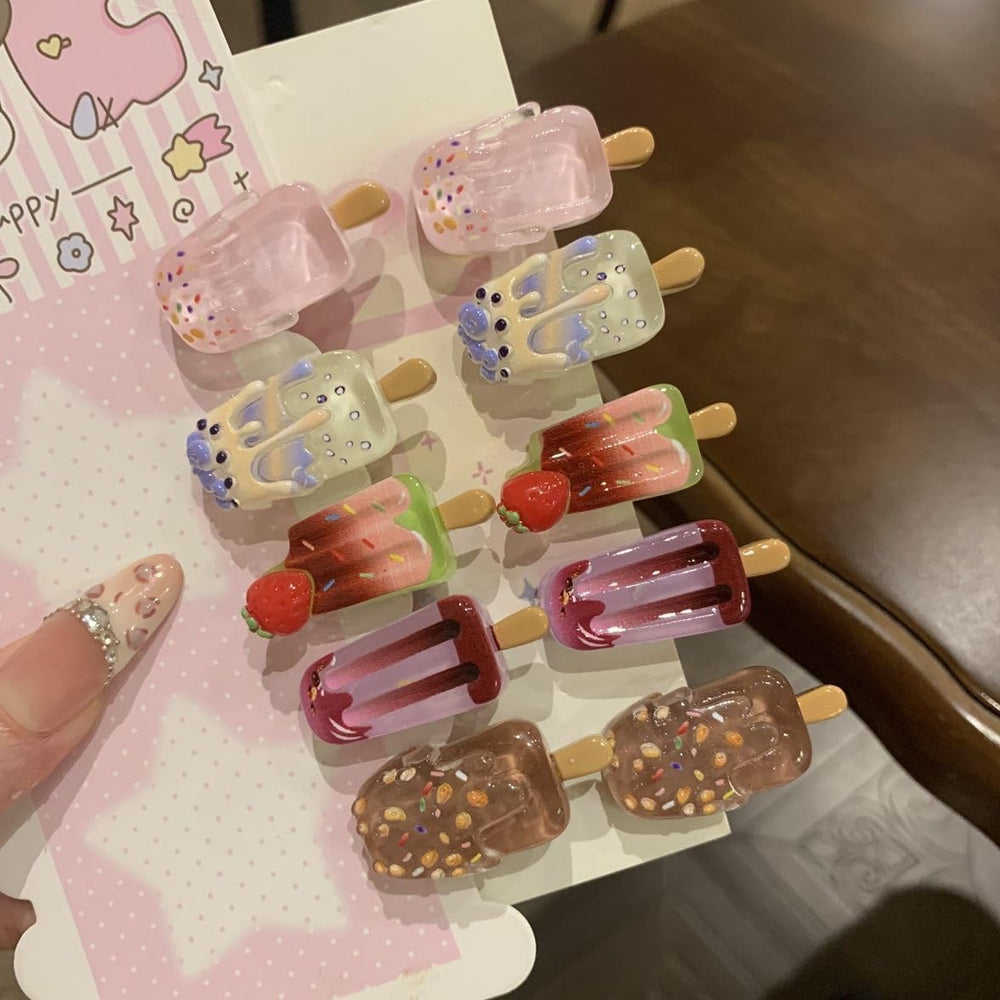 ELVRLA Icecream hairpin daily wear shows reliable hold with mini size for everyday use.