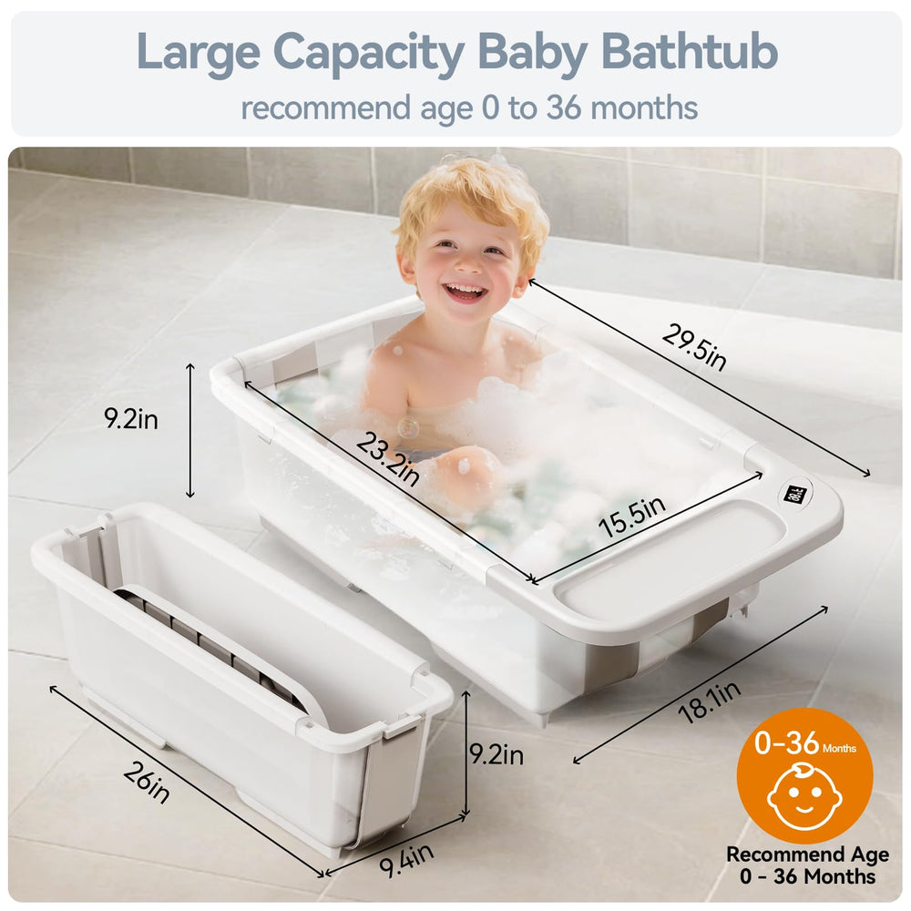 elyelsanns baby bathtub on stand demonstrates ergonomic height for reduced back strain