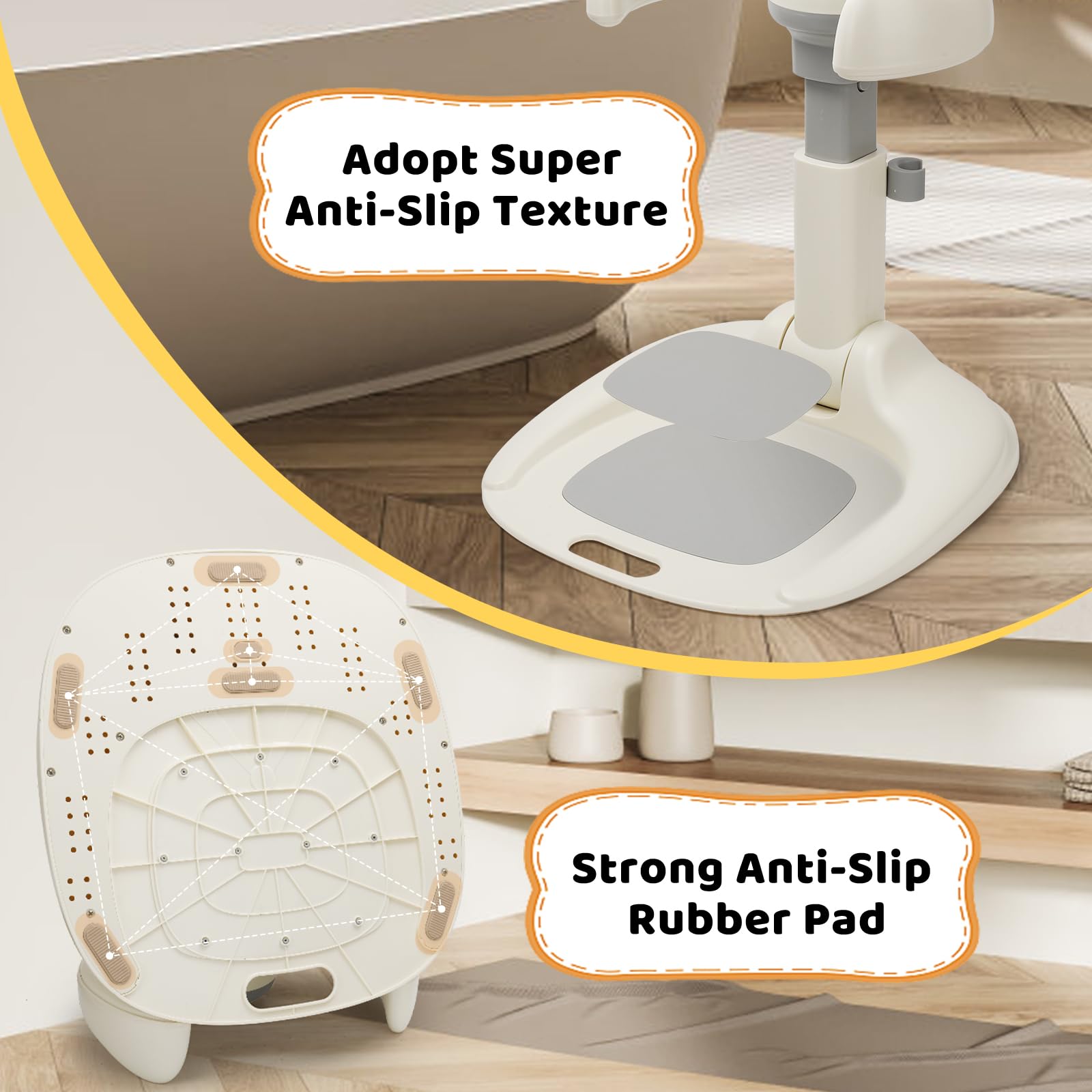 elyelsanns baby shower stand in-bathroom-use mounted on smooth surfaces for reliable placement.