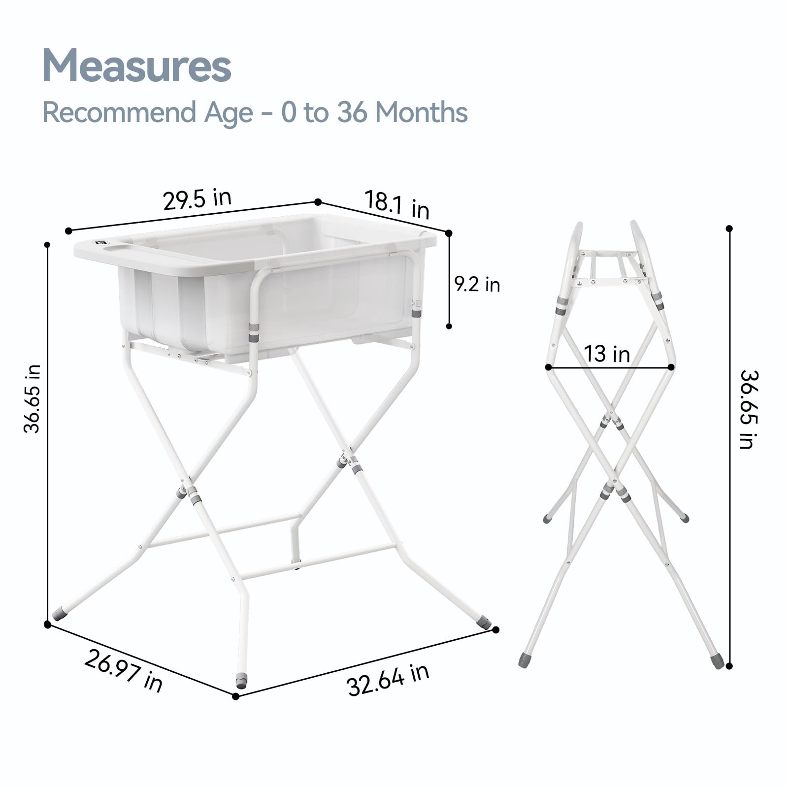 elyelsanns large capacity design provides more space for bath time comfort
